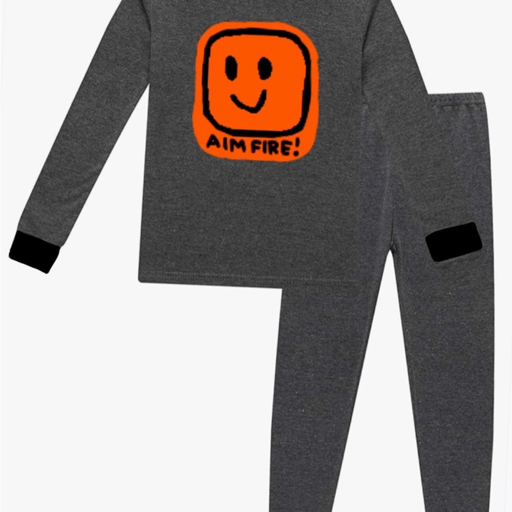 Boys Roblox Pajamas Grey “Aim Fire!”